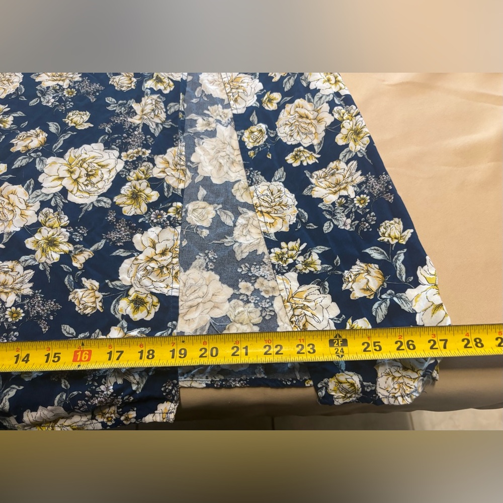 Live To Be Spoiled Women Maxi Blue Dress Sz S Floral V Neck Open Back Stretch - Picture 10 of 13